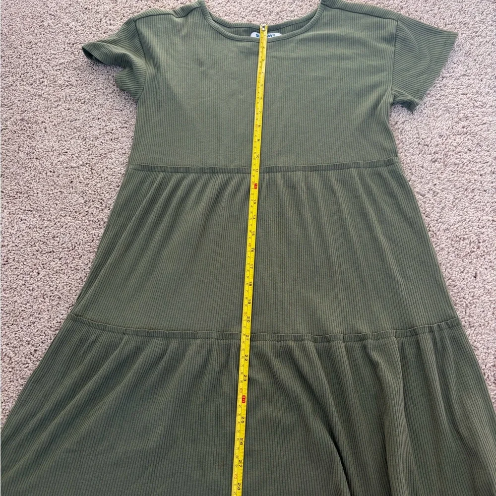 Old Navy Olive Green Dress and Mustard Yellow Kids Dress Size 14-16